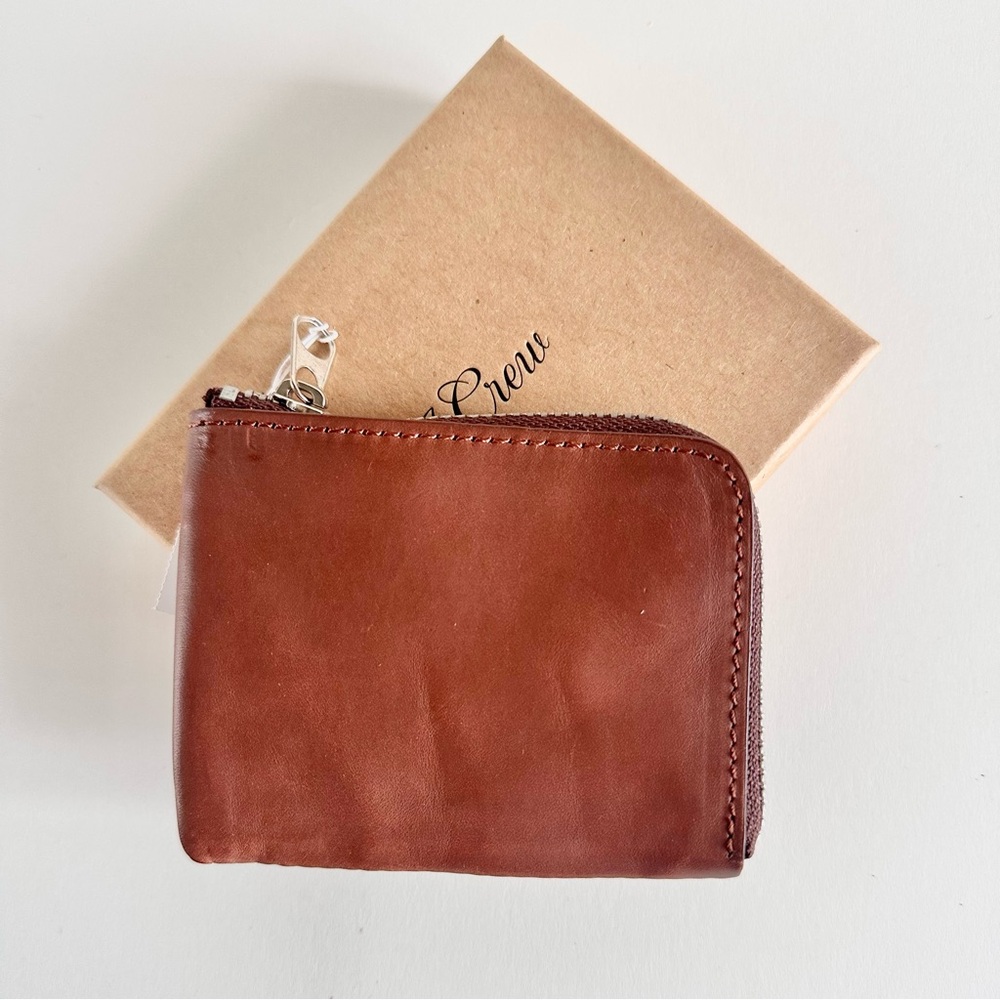 New Men’s Jcrew Leather HALF-ZIP WALLET